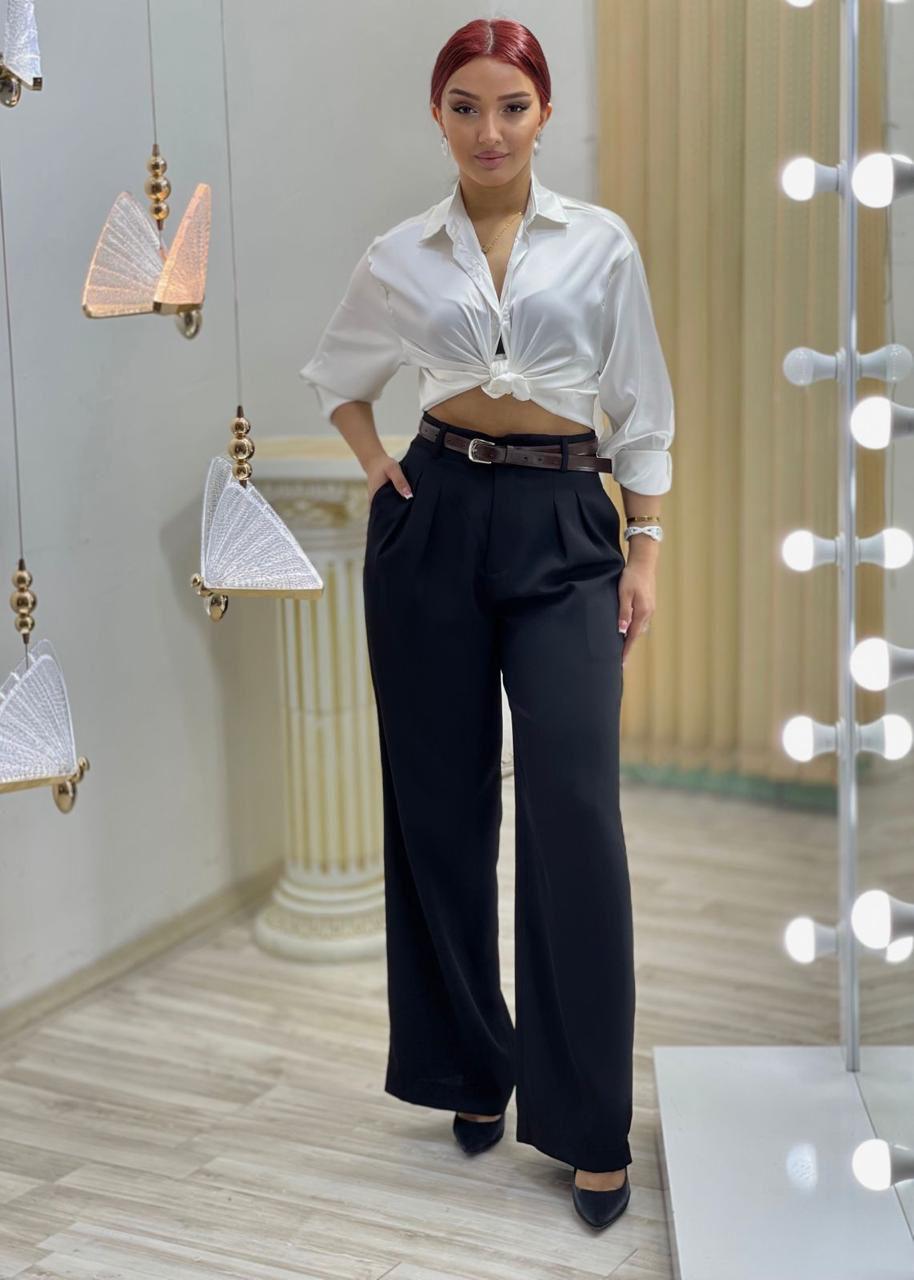 Beli büzgülü Şalvar-Qara 1