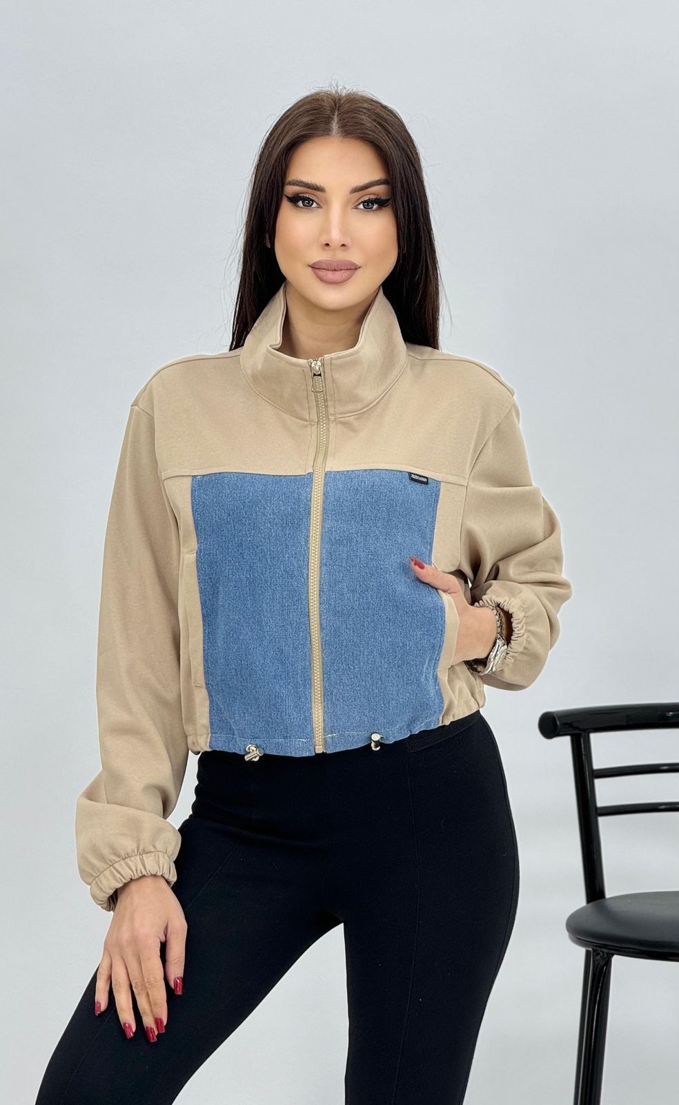 Cins vetrovka qısa bej