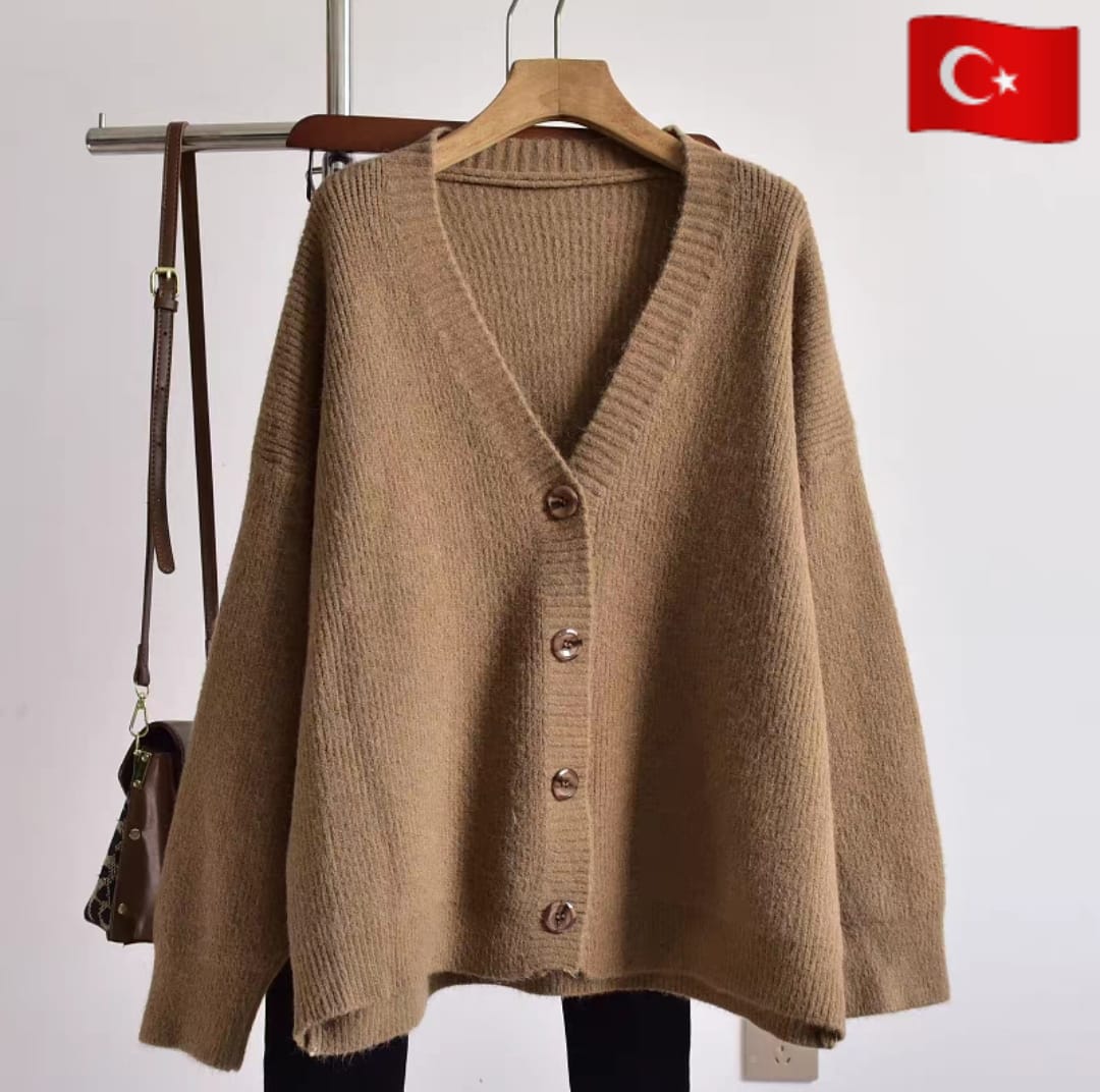 Hörmə Jaket düyməli Oversize bej