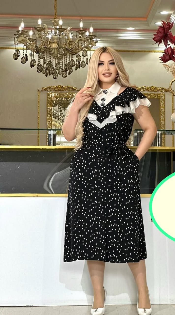 IMG_7752 Puantiyeli Fırfır yaxa  Qısaqol Don