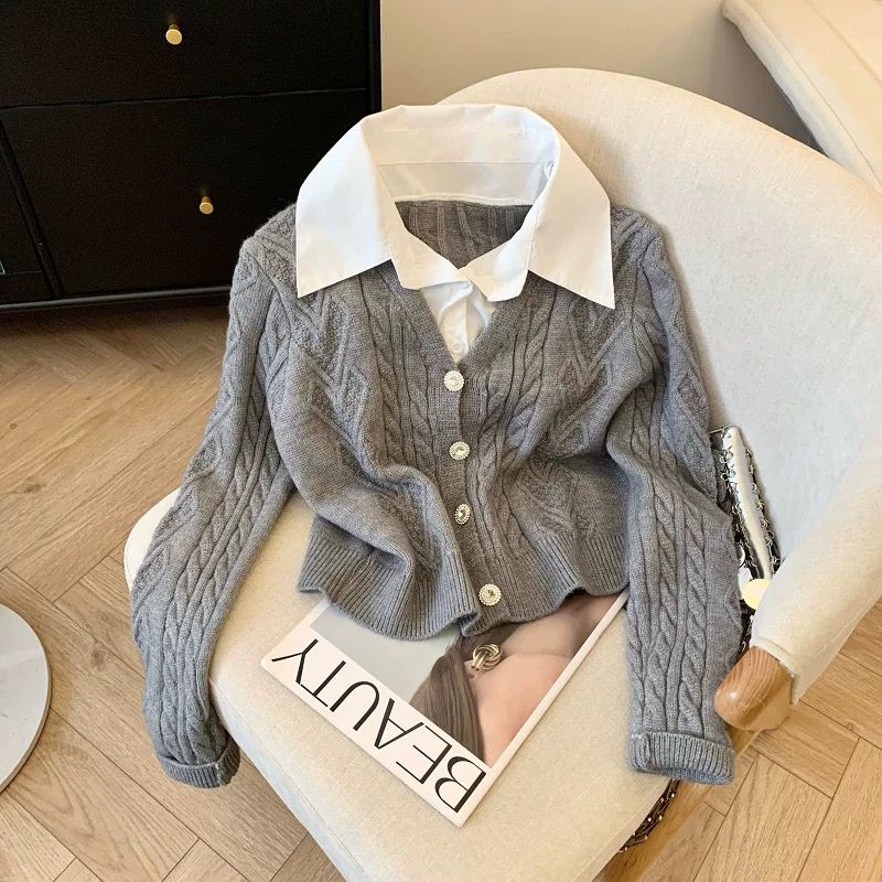 Jaket Köynək yaxalı Düyməli boz 2