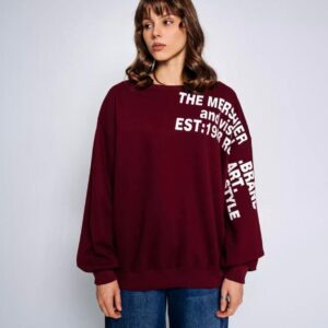 Sweatshirt Oversize yazı detaylı