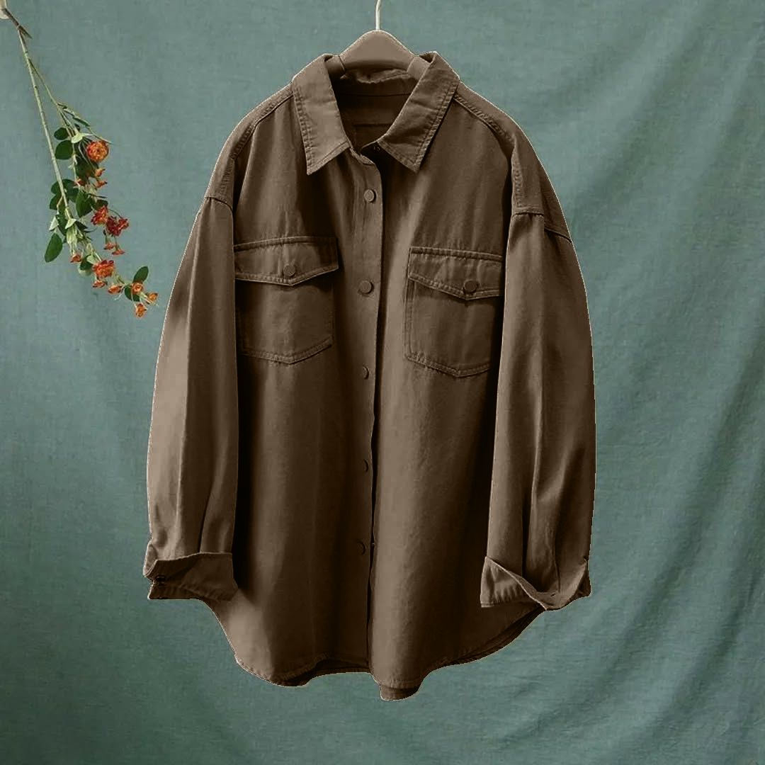 Cins köynək qəhvəyi